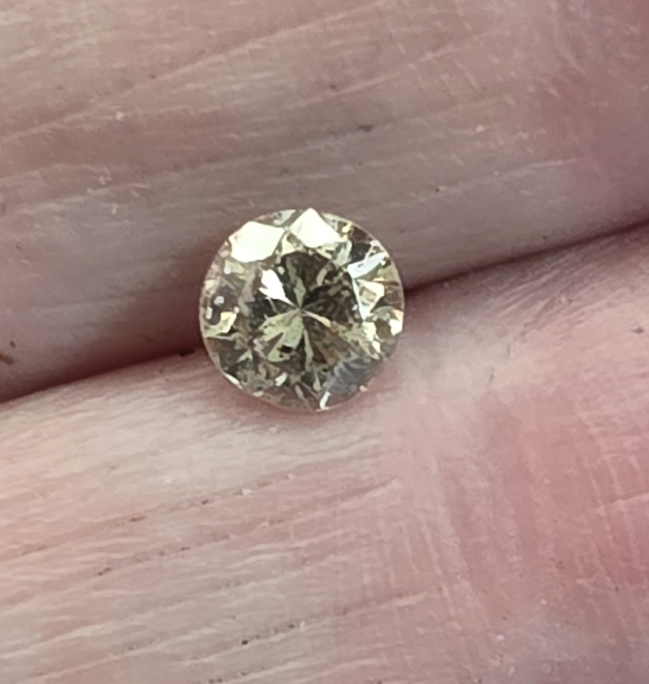 No Reserve .46 ct Natural Champagne Diamond Round Cut Loose Gemstone