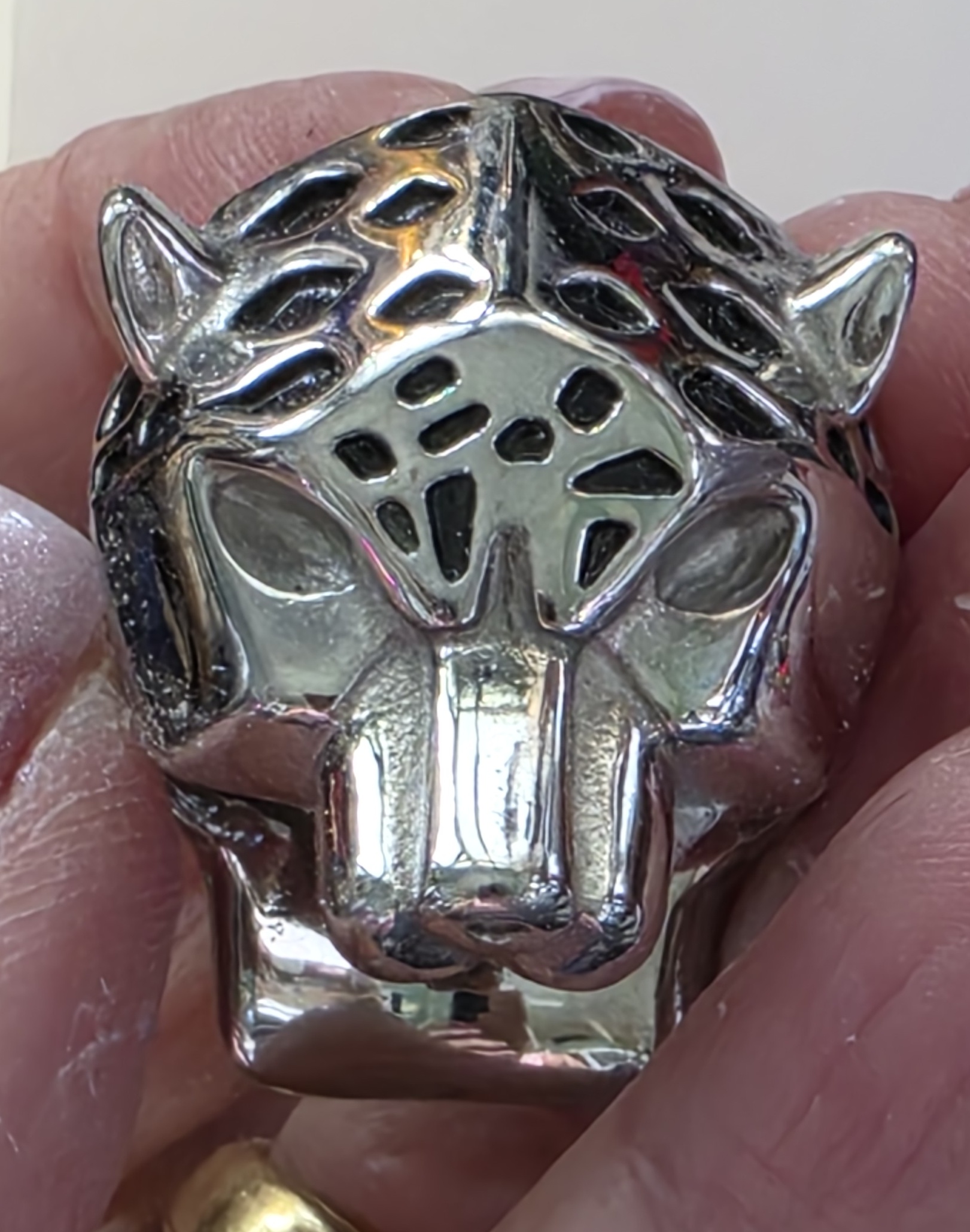 No Reserve Men's 3d  Leopard Ring Size 10
