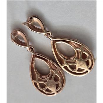 No Reserve Natural Pink Diamond Dangle Earrings