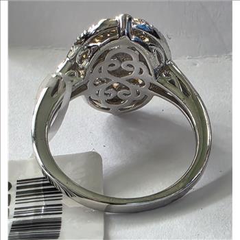 No Reserve Natural Diamond Two Tone Ring Size 6