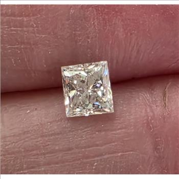 No Reserve .66 ct Natural Diamond Princess Cut Loose Gemstone