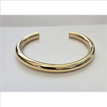 No Reserve 18k Yellow Gold /316L Stainless Steel Bangle Bracelet