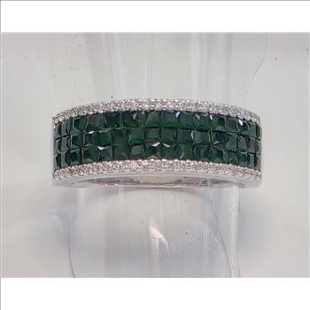 No Reserve Emerald & ZIrcon RIng Size 6