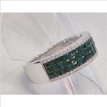 No Reserve Emerald & ZIrcon RIng Size 7