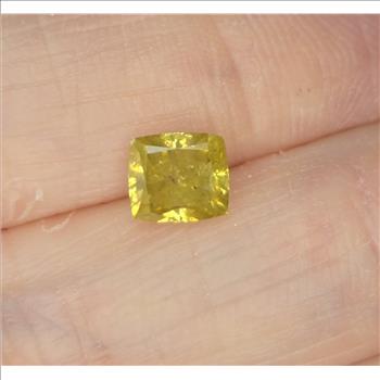 CERTIFIED 1.29 ct Natural Canary Yellow Diamond Cushion Cut Loose Gemstone