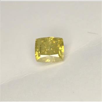 CERTIFIED 1.29 ct Natural Canary Yellow Diamond Cushion Cut Loose Gemstone
