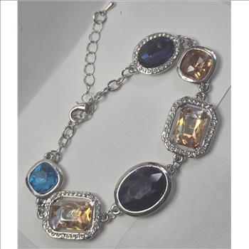 No Reserve Mutli Color Austrian Crystal Bracelet