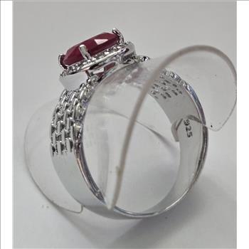 No Reserve Ruby & Zircon Ring Size 10