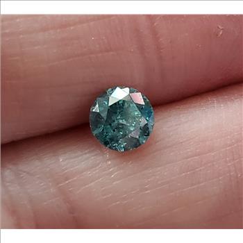 CERTIFIED .73 ct Natural Blue Diamond Round Cut Loose Gemstone