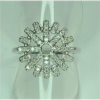 No Reserve .50 ct Natural Diamond Ring size 7