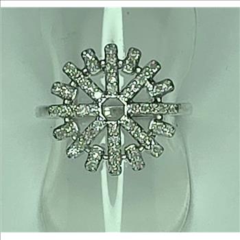 No Reserve .50 ct Natural Diamond Ring size 7