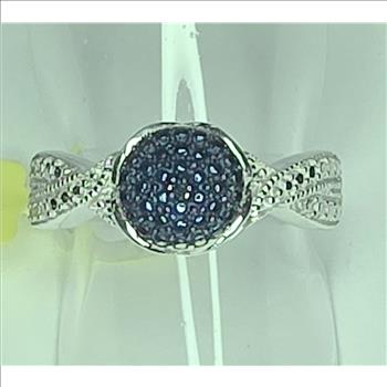 No Reserve Natural Blue Diamond Ring size 6