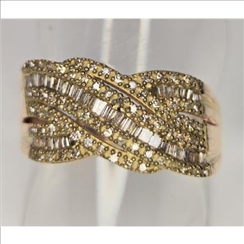 No Reserve 1.01 ct Natural Champagne Diamond  Ring Size 8