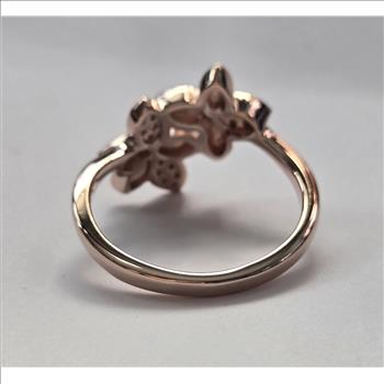 No Reserve .12 ct Natural Champagne Diamond Ring Size 8