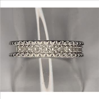 No Reserve .17 ct Natural Diamond Anniversary Ring Size 9