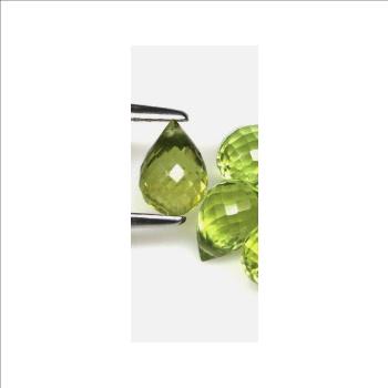 No Reserve VVS Natural Peridot Briolette Cut Loose Gemstone