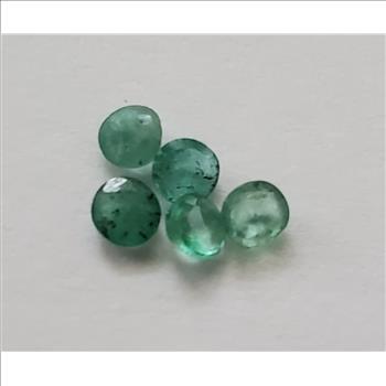 5 pieces Natural Emerald Round Cut Loose Gemstone