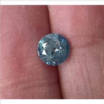 No Reserve 1.05 ct Natural Blue Diamond Round Cut Loose Gemstone