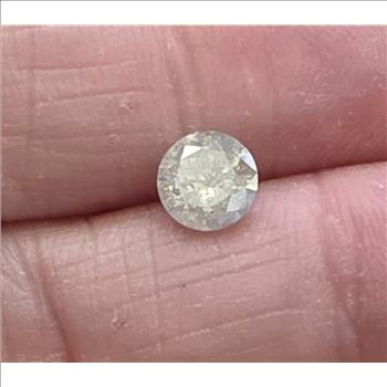 No Reserve .85 ct Natural Diamond Round Cut Loose Gemstone