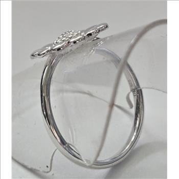 No Reserve Natural Diamond Daisy Flower Ring Size 9