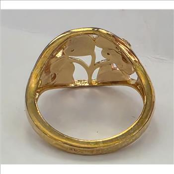 No Reserve Natural Diamond Tri Color Ring Size 10