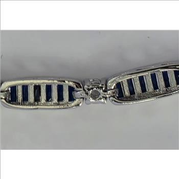 No Reserve Sapphire & Zircon Tennis Beacelet