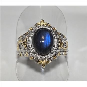 No Reserve Natural Labradorite Ring Size 6