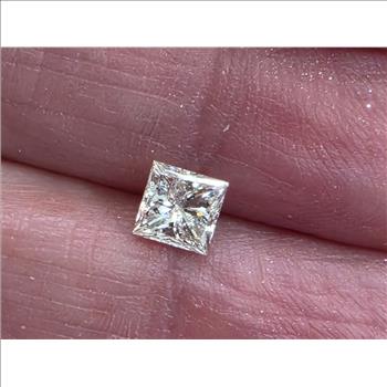 No Reserve  .61 ct Naturl DIamond Princess Cut Loose Gemstone  gi21