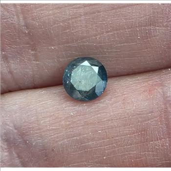 No Reserve  .65 ct Natural Blue DIamond Round Cut Loose Gemstone