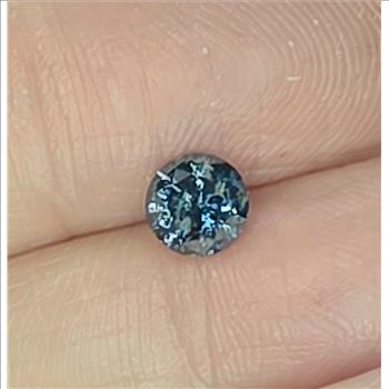 No Reserve  .70 ct Natural Blue Diamond Round Cut Loose Gemstone