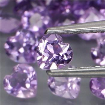 No Reserve VVS Natural Amethyst Heart Cut Loose Gemstone