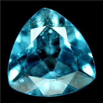No Reserve VVS Natural Blue Topaz Trillion Cut Loose Gemstone