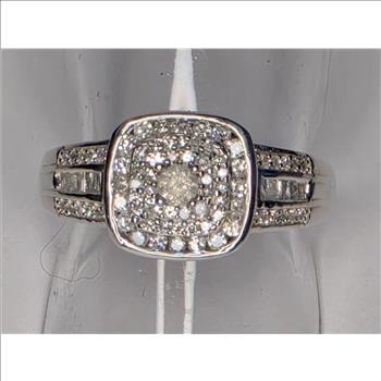 No Reserve .50 ct Natural Diamond Ring Size 7