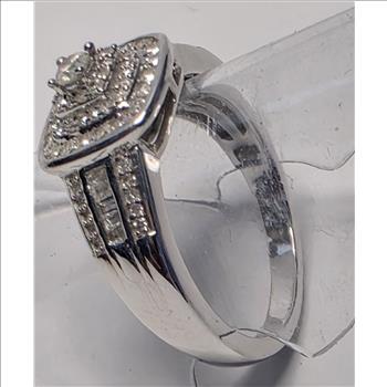 No Reserve .50 ct Natural Diamond Ring Size 7