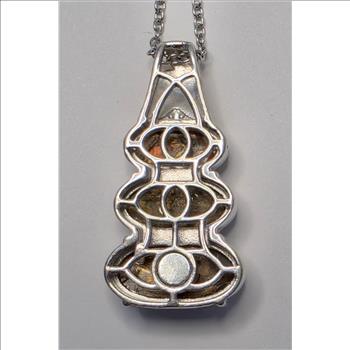 No Reserve Natural Matrix Opal Pendant & Chain Necklace