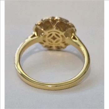 No Reserve Natural Diamond Flower Ring Size 7