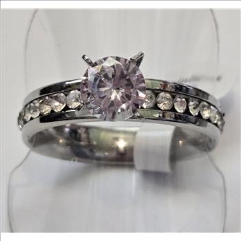 No Reserve Simulated Diamond Ring Size 10 