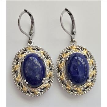 No Reserve Natural Lapis Lazuli Earrings