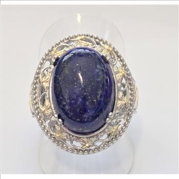 No Reserve Natural Lapis Lazuli Ring Size 7