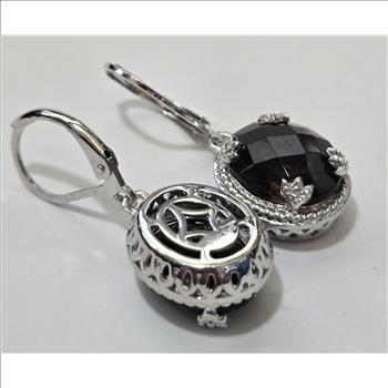 No Reserve Natural Smoky Quartz Stud Earrings