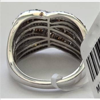 No Reserve 1.01 ct Natural Red Cognac Diamond Ring Size 11