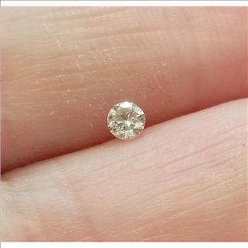 No Reserve .19 ct Natural Diamond Round Cut Loose Gemstone