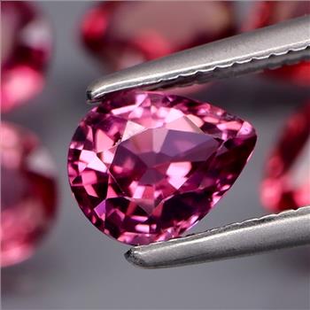 No Reserve VVS Natural Rhodolite Garnet Pear Cut Loose Gemstone