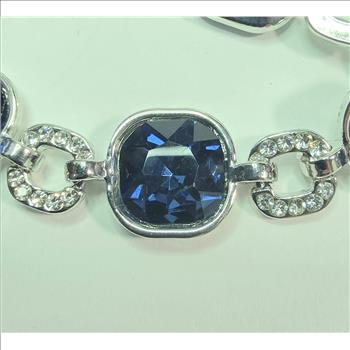 No Reserve Sapphire & Crystal Tennis Bracelet