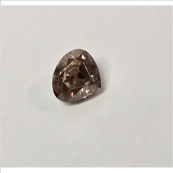 No Reserve .30 ct Natural Chocolate Diamond Pear Cut Loose Gemstone
