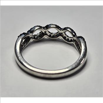 No Reserve .26 ct Natural  Blue Diamond Ring Size 6