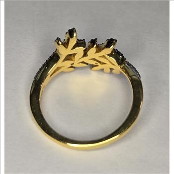 No Reserve Natural Black Diamond Ring Size 7