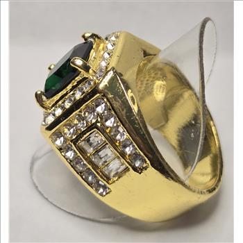 No Reserve Emerald & Zircon Ring Size 9