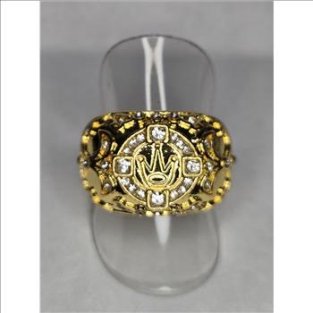No Reserve Austrian Crystal Rolex Symbol Ring Size 8