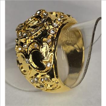 No Reserve Austrian Crystal Rolex Symbol Ring Size 8